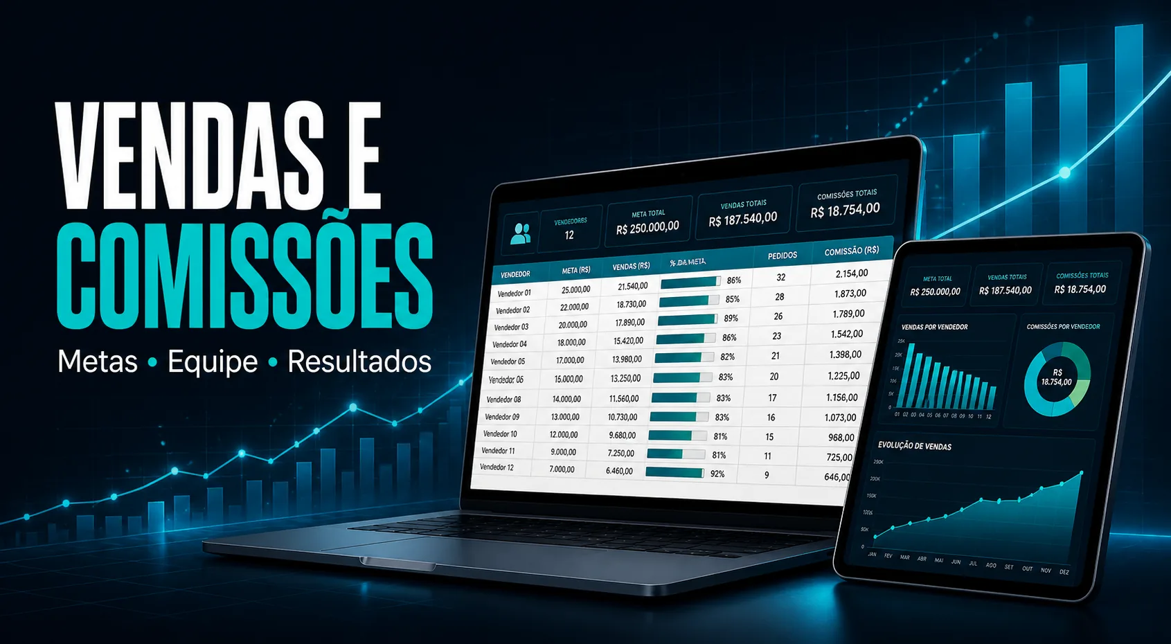 Capa de Controle de Vendas e Comissões